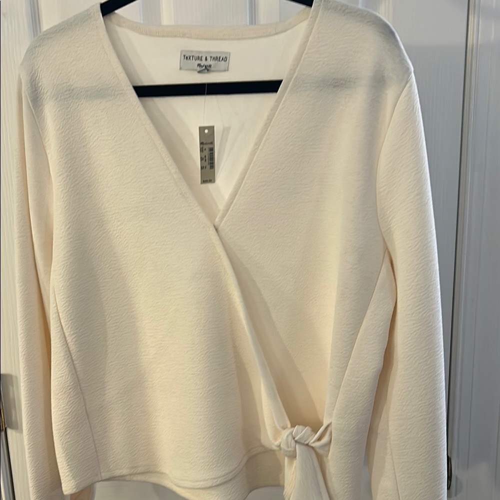 Madewell Cream Long Sleeve Top